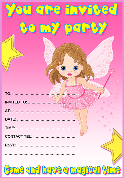 Free Fairy Party Invitation